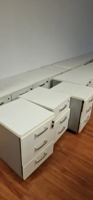 Cajonera de oficina 3 cajones blanca