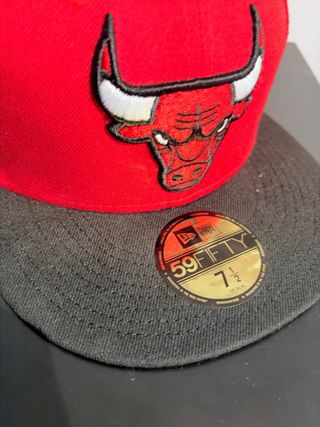 Gorra New Era Chicago Bulls Roja Talla 7 1/2
