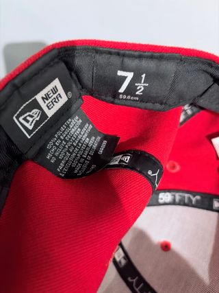 Gorra New Era Chicago Bulls Roja Talla 7 1/2
