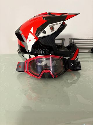 Casco Axxis Off Road Mx Wolf Jackall Talla M.