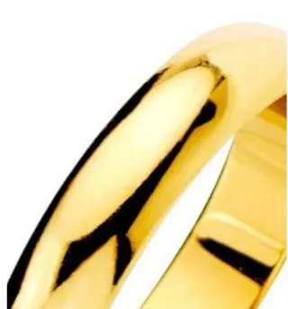 Alianza Lisa Media Caña Oro 18 KIt de 4mm