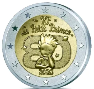 2€ Francia 2026 El Principito Moneda Prueba invers