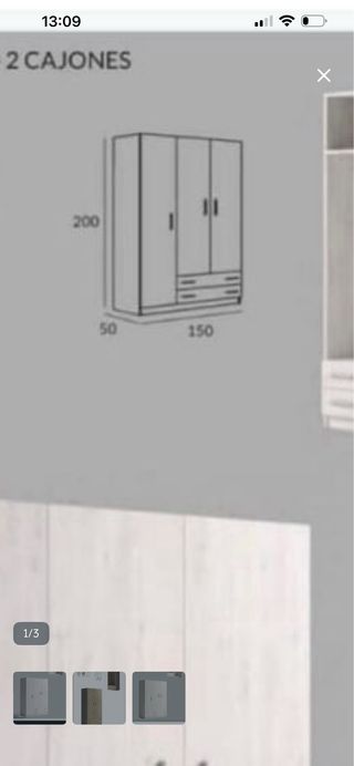 2 Armarios Blancos 3 Puertas