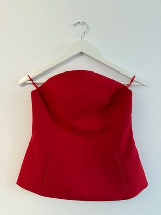 Top Zara Rojo Talla M