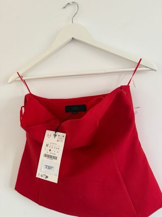 Top Zara Rojo Talla M