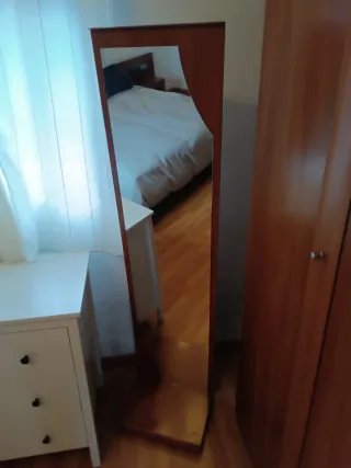 Specchio a figura intera in legno