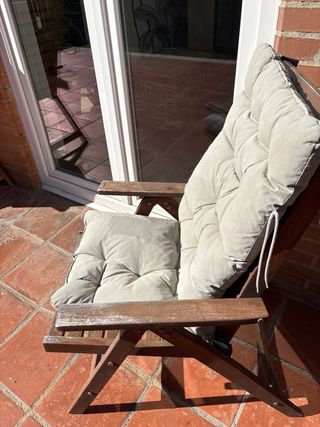 Silla de terraza plegable madera