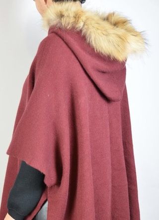 GANGA nueva Preciosa capa con pelo Natural!