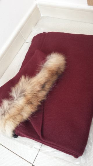 GANGA nueva Preciosa capa con pelo Natural!