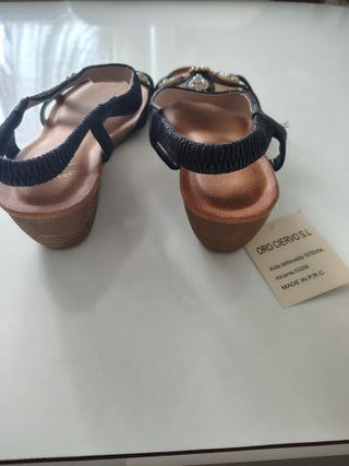 Sandalias H.A. Negras Talla 38