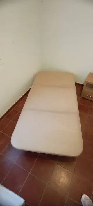 Base tapizada y colchón 90x190