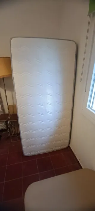 Base tapizada y colchón 90x190