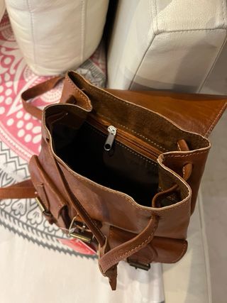 Mochila de piel Yojan Piel marrón