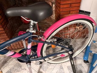 Bicicleta infantil B'TWIN azul y rosa