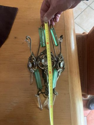 2 Lampade da muro vintage cristallo