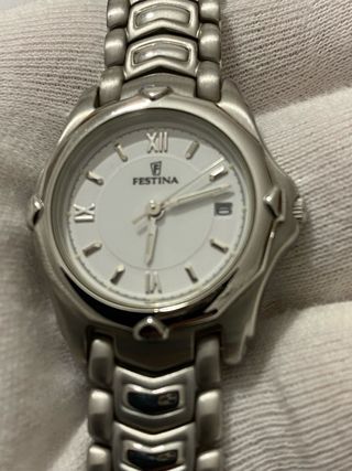 Orologio Festina Donna Acciaio e Bianco Nuovo