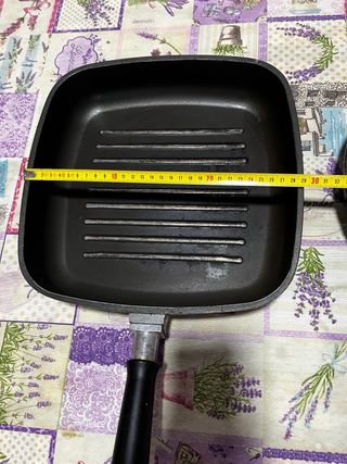 Juego de 2 sartenes grill y redonda