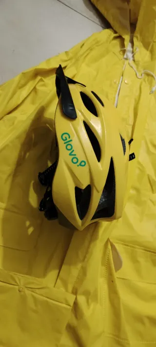 Casco de Bicicleta Amarillo Ropa de lluvia
