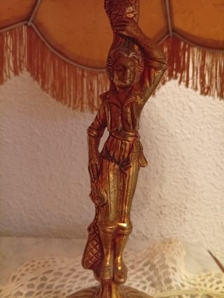 Pareja lámparas vintage figuras 30cm