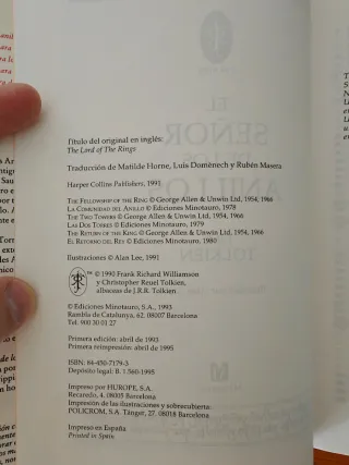 El Señor de los Anillos Ilustrado por Alan Lee