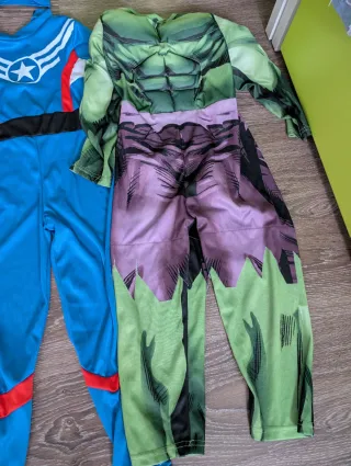 Disfraces Spiderman, Capitán América y Hulk (4-6A)