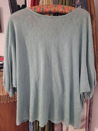 Chaqueta lentejuelas verde talla única