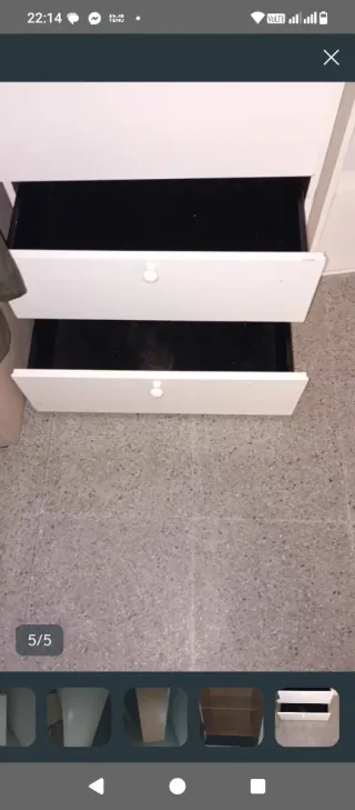 Mueble cajonera blanco