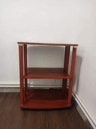 Mueble auxiliar madera maciza 4 ruedas