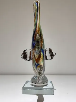 Figura Pez Ángel o Escalar Estilo Murano