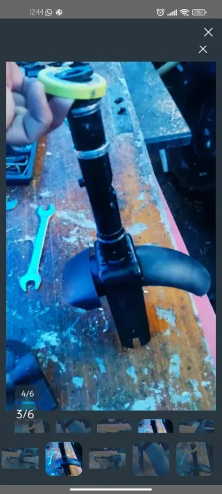 Horquilla y rueda patinete