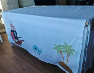 Casita Pirata Mantel Mesa Juegos