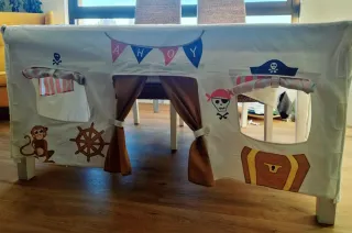 Casita Pirata Mantel Mesa Juegos