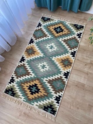 Alfombra Kilim Algodón Étnica 80x125 cm