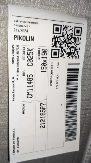 Colchón Pikolin 150x190 Muelle Continuo