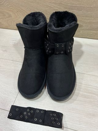Botines negros forrados talla 39