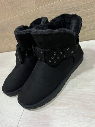 Botines negros forrados talla 39