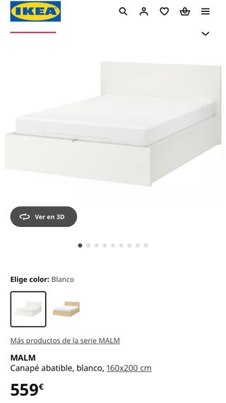 Canapé IKEA MALM 160x200 + Somier