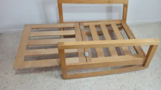 Sillón-cama madera y tela