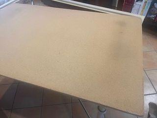 Mesa de centro de forja con cristal y ropa camilla