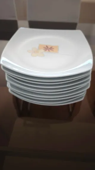 Vajilla cerámica 18 piezas flores