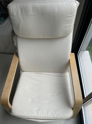 Hamaca mecedora Ikea Tela y Madera Beige