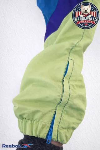 Pantalón chándal vintage Reebok azul y verde