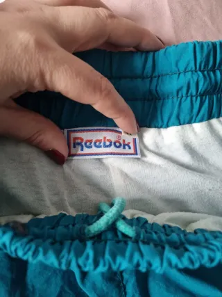Pantalón chándal vintage Reebok azul y verde