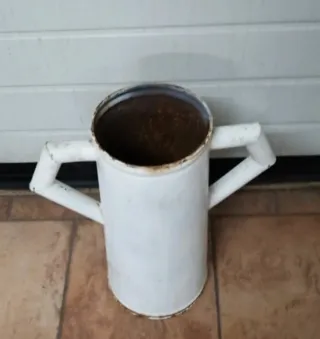 Secchio Anfora Metallo Vintage Brocca Antica Vecch