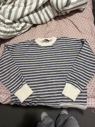 Jersey Zara Rayas Azul y Blanco