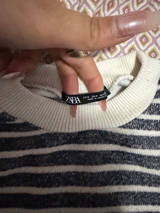 Jersey Zara Rayas Azul y Blanco
