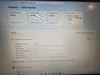HP Portátil i7 1165G7 1TB 16GB RAM Plata