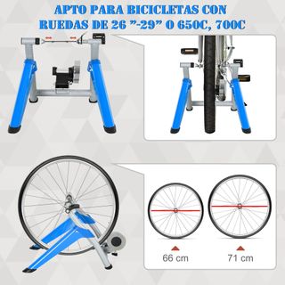 Entrenador de Bicicleta Rodillo Plegable Azul