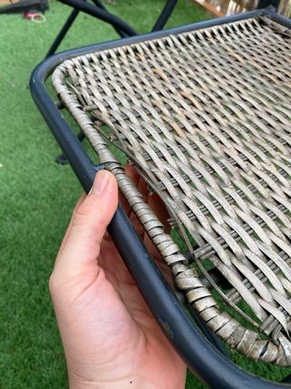 Juego de 2 Sillas de Jardín Metálicas