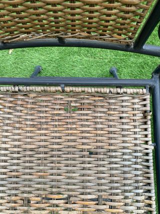 Juego de 2 Sillas de Jardín Metálicas